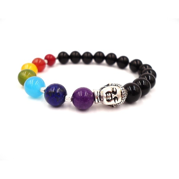 Buddha Bracelet Chakra Jewelry Stretch Elastic Bracelet - Picture 3 of 5